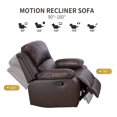 thumbnail image 4 of Bonded Leather Living Room Furniture Set Reclining Sofa Set Loveseat Furniture Sets in Living Room Sofa Recliners (Chair, Brown), 4 of 11