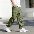thumbnail image 7 of Cethrio Boys Cargo Pants, Waterproof Relaxed Fit Elastic Waist School Hiking Pants Green Size 15-16 T, 7 of 7