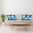 thumbnail image 4 of Ambesonne Abstract Throw Pillow Cover 4 Pack, Surfer Wavy Sun, 18", Blue White and Yellow, 4 of 7