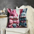 thumbnail image 2 of Happy Eggs Throw Pillow Cover, Stripes Cushion Case Decoration for Sofa Couch, 2 of 5