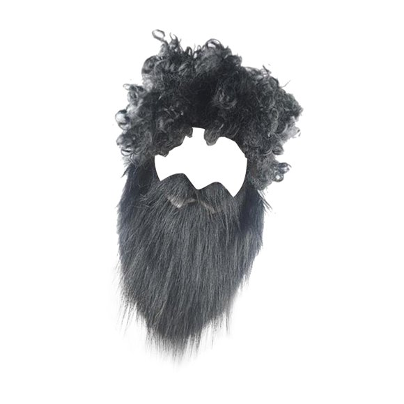 Conjunto de barba y cabello Salvador para disfraz negro