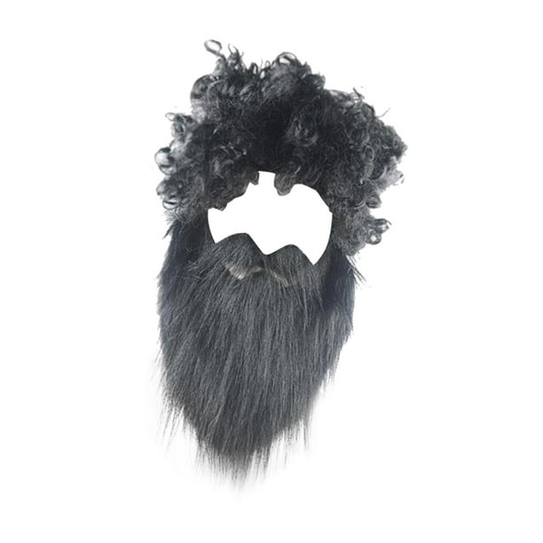 Conjunto de pelo y barba Fernando accesorios de disfraz de bigote para hombres barbas postizas negro