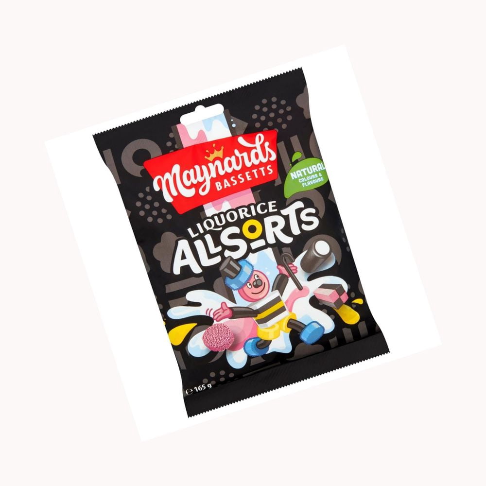 Maynards Bassetts Liquorice Allsorts Sweets Bag (165g x 6)