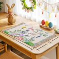 thumbnail image 6 of Happy Easter Rabbits Placemats Set of 12, Spring Pink Flower Egg Butterfly Vintage Heat Insulated Linen Place Mats, Washable Stain-Proof Table Mats for Dining Tables Holiday Decor 13x19 Inches, 6 of 9