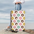 thumbnail image 7 of Disketp Colorful Donuts Elastic Travel Luggage Cover Travel Suitcase Protective Cover For Trunk Case Apply To 18''-32'' Suitcase Cover-Large, 7 of 7