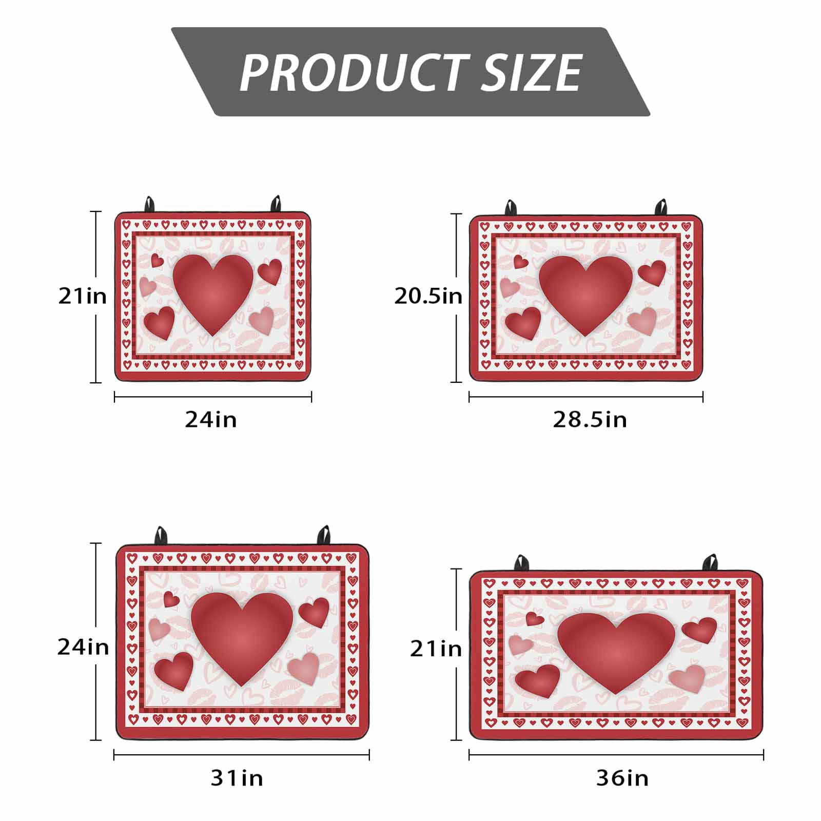 Valentines Stove Top Cover for Electric Stove, Heat-proof & Non Slip Glass Top Stove Cover Protector, Romantic Red Lips Love Heart Kitchen Flat Cooktop Rubber Mat 24x21 Inches