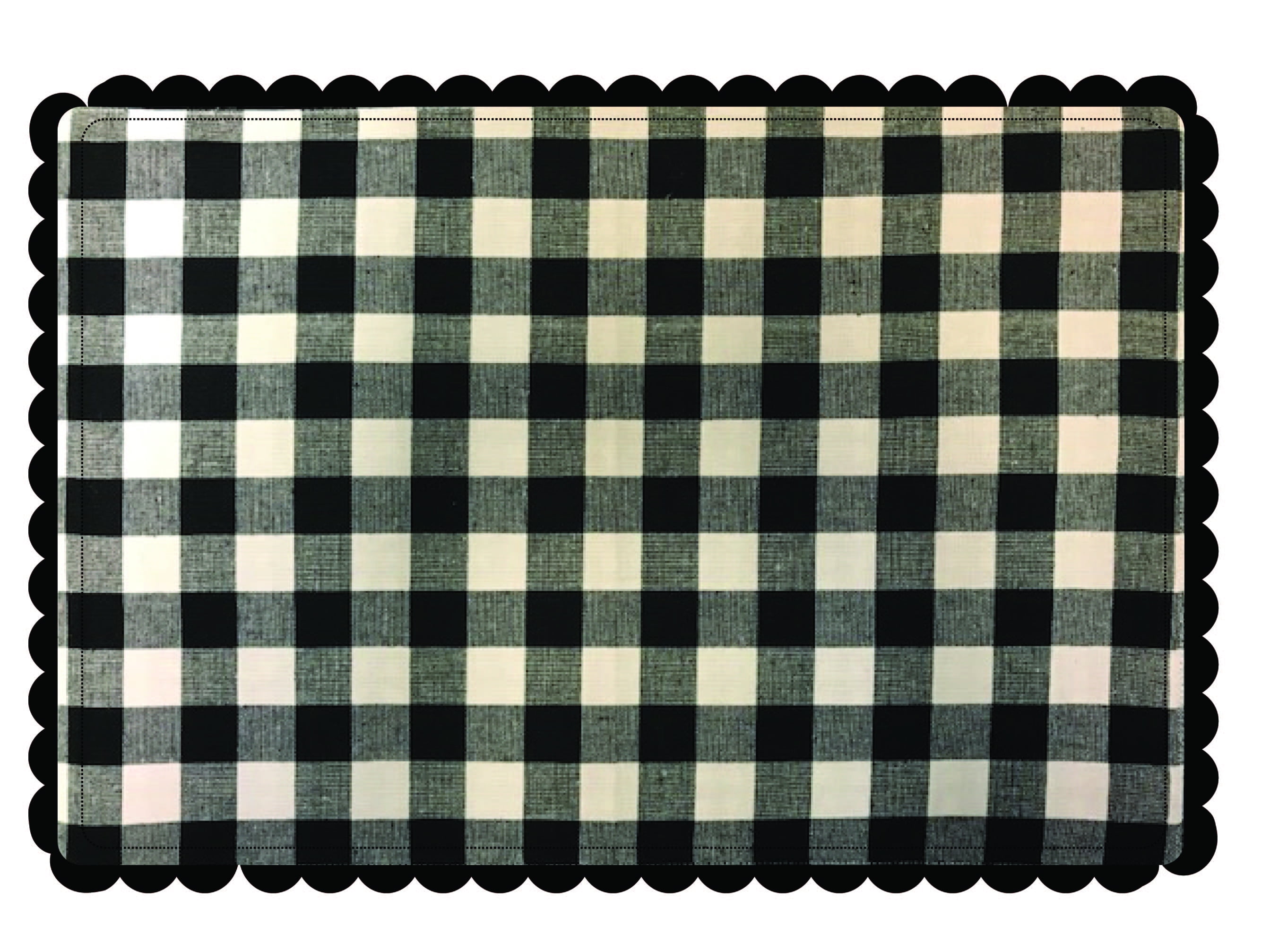 photo Black And White Checkered Fabric Hobby Lobby 4 reversible round placemats black