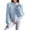 Sky Blue, variant on Lovskoo 2024 Sweaters for Women Long Sleeve Solid Casual Sweater Round Neck Warm Tight Pullover Pink