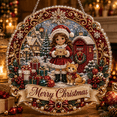 thumbnail image 6 of DIY Christmas Pearl Diamond Art Hanging Ornament Kit, Sweet Girl & Kitten Christmas Hanging Ornament, Pearl‑Bead Diamond‑Painting Craft Set for Family Holiday Activities, 6 of 6