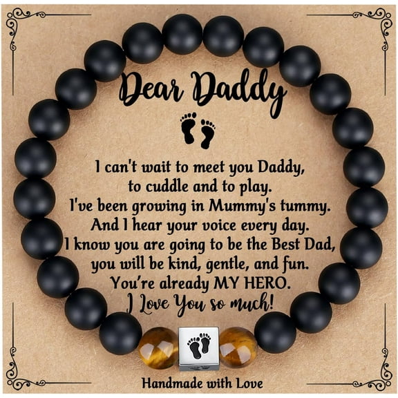 First Father's Day Gifts for New Dad, First Time Dad Gifts, New Father to be, Daddy to be Bracelet Birthday Easter Stocking Stuffers for New Daddy