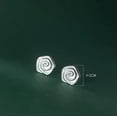 thumbnail image 2 of K-KED Pair 925 Solid Sterling Silver Rose Flower stud earrings, 2 of 6