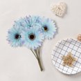 thumbnail image 5 of Blukids 6 Pcs Artificial Gerbera Daisies Flowers Fake Daisy Faux Flowers Bouquet 10 Inch for Wedding Bridal Bouquet Party Home Kitchen Decoration(Blue), 5 of 6