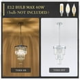 thumbnail image 3 of 3 Pack Modern Chrome Crystal Pendant Light, 3 Tiers K9 Crystal Chandelier Mini Ceiling Pendant Light Fixture for Kitchen Island Dining Room Hallway Bedroom Closet, 3 of 6