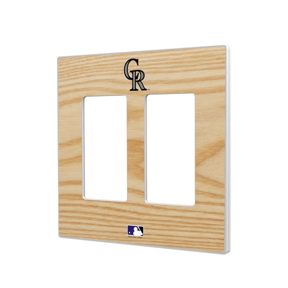 Colorado Rockies Baseball Bat Design Double Rocker Light Switch Plate