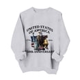 thumbnail image 5 of larppty Women's 250 Anniversary USA Shirt America 250 Printed Sweatshirt Casual 250 Years of Liberty Flag Patriotic Tops (Light Gray, M), 5 of 9