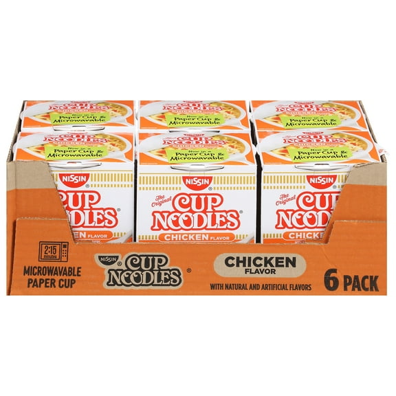 Nissin Chicken Flavor Cup Noodles 13.5 oz 6 Count – Quick & Easy Meal