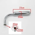 thumbnail image 2 of Durable Chrome High Quality Exhaust Pipe For 48 66 70 80cc  Bike Engine, 2 of 7