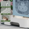 thumbnail image 6 of Uforic Large Enclosed Cat Litter Box with Mat and Litter Scoop,Cat Toilet Box with Lid Drawer Type Easy to Clean,Blue, 6 of 9