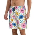 thumbnail image 2 of Naloa Rose Flowers Men's Beach Shorts, Surfing shorts, Swim trunks, Quick Dry Swim Trunks for Surfing Beach Fun - 3X-Large, 2 of 9