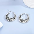 thumbnail image 5 of NARMO Original 925 Sterling Silver Shining retro patterns Hoop Earrings 5A Zircon for Women Jewelry Making, 5 of 6