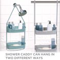 thumbnail image 6 of Bath Bliss 2-Shelf 2 Way Convertible Hanging Shower Caddy, Sea Glass, 6 of 9