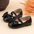 thumbnail image 2 of newwalpole Girls Dress Shoes Toddler Little Kid Flats Mary Jane School Bowknot Flower Girl Party Ballerina Flat Shoes Black for Size 10, 2 of 9