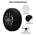 thumbnail image 2 of Pofeuu Daisies Flowers Print Spare Tire Wheel Cover for Car Truck SUV Camper Universal Fit Spare Tire Cover RV Spare Tire Covers-15 inch, 2 of 6