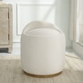thumbnail image 4 of Uttermost Swirl Swivel Sheepskin Ottoman in Off White, 4 of 10