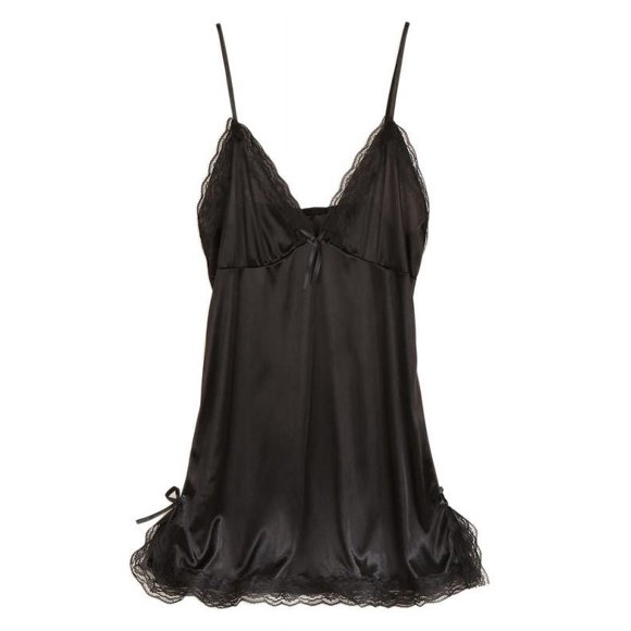 Daboom Womens Sleepwear, Sexy Lace edge Nightdress Silk Thin Shoulder Strap Pajamas