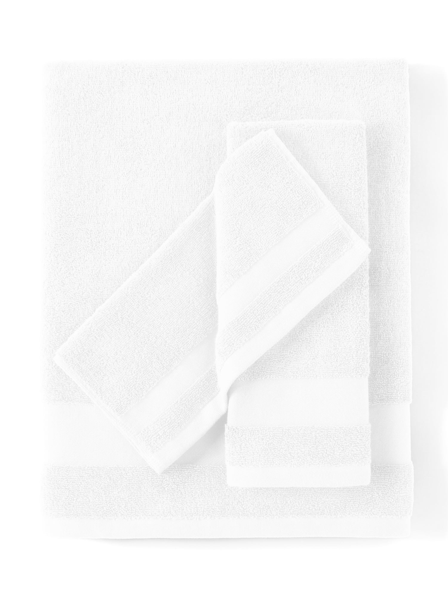 Comfort Canopy - White 4 Pack 100% Cotton Bathroom Essential Towels