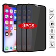 thumbnail image 1 of Protector de pantalla privado de vidrio templado antiespía con borde negro de 3 uds para iPhone 14 13 12 11 Pro MAX X XS Max XR 7 8 Plus Tan Jianjun unisex, 1 of 1