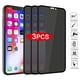 thumbnail image 1 of Protector de pantalla privado de vidrio templado antiespía con borde negro de 3 uds para iPhone 14 13 12 11 Pro MAX X XS Max XR 7 8 Plus Tan Jianjun unisex, 1 of 1