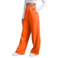 thumbnail image 2 of Womens Trousers Ladies Casual Pants Orange Baggy Pants Women Lounge Pants Women High Waisted Trousers Women Women Fall Pants, 2 of 5