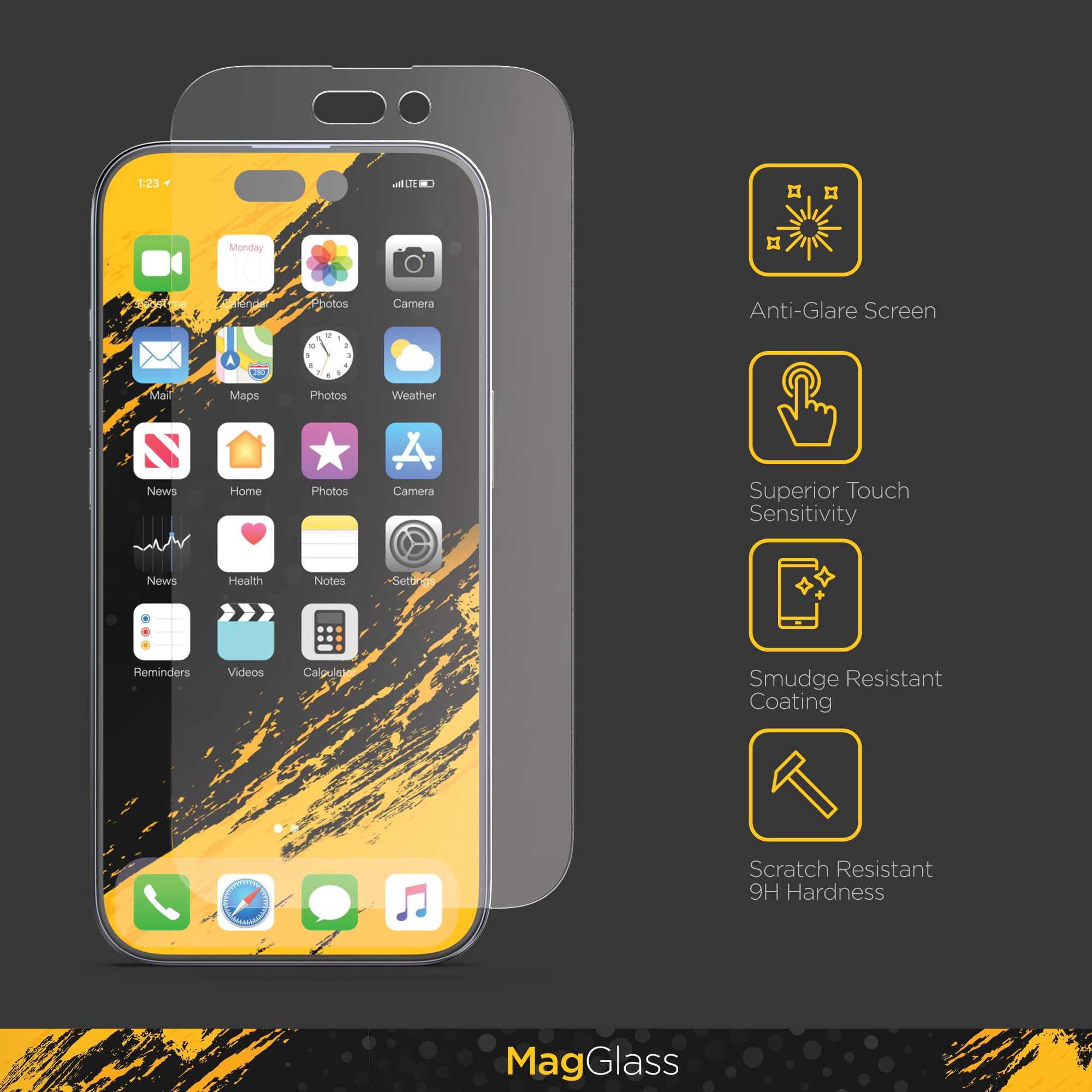  magglass Matte Screen Protector for iPhone 15 Pro Max (2023)  Anti-Glare Tempered Glass - Fingerprint, Oil/Smudgeproof (Easy Applicator  included) : Cell Phones & Accessories