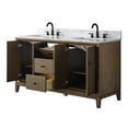 thumbnail image 3 of Vanity Art 60" Bathroom Vanity with Sinks and Engineered Marble Top, Freestanding Storage Cabinet with 2 Drawers, 2 Shelves and 1 Flip Down Tray, 3 of 8