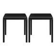 thumbnail image 3 of WestinTrends Playa Plastic Modern Outdoor Patio Accent Side Tables (Set of 2), Black, 3 of 13