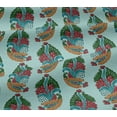 thumbnail image 4 of oneOone Cotton Jersey Baby Blue Fabric Leaves & Paisley Block Quilting Supplies Printed Sewing Fabric By The Yard 58 Inches Wide, 4 of 4