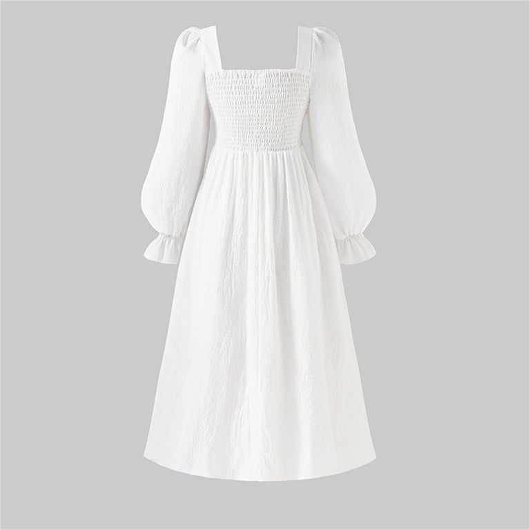 Kids Girls Dress White Long Sleeve Dress Fall Winter Birthday Dress Girls Christmas Outfit 12-13 Years - Walmart.com Kids Girls Dress White Long Sleeve Dress Fall Winter Birthday Dress Girls Christmas Outfit 12-13 Years - Walmart.com