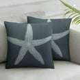 thumbnail image 2 of Nawypu  Coastal Pillow Covers 2pcs Seafoam Blue Starfish Throw Pillow Covers Beach Pillowcase Nautical Decor for Indoor Outdoor Home Sofa Bedroom Living Room 20x20in, 2 of 6