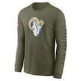thumbnail image 2 of Men's Nike Olive Los Angeles Rams Salute To Service Long Sleeve T-Shirt, 2 of 3