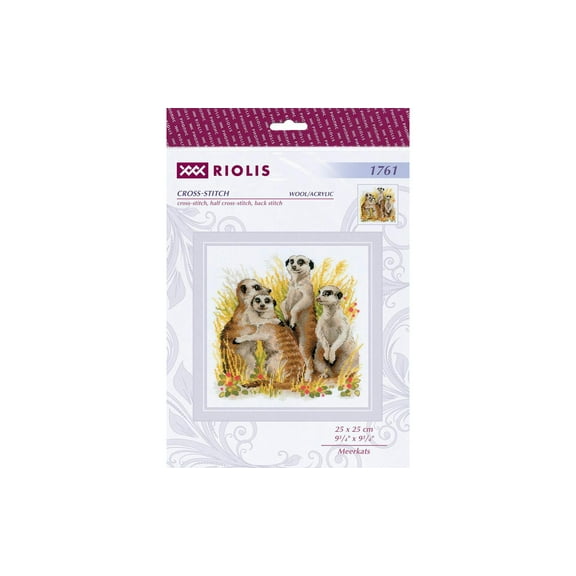 Riolis Cross Stitch Kit Meerkats