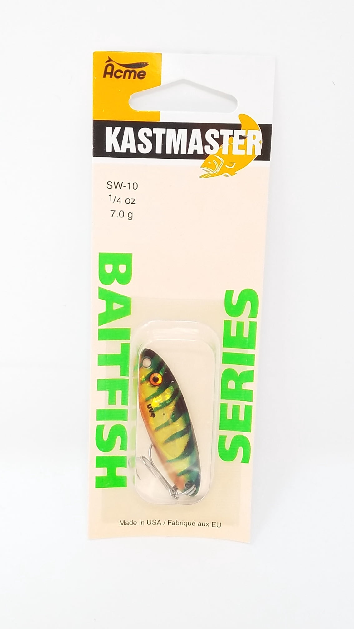 (2 pack) Acme Tackle Kastmaster Series Baitfish Fishing Lure Spoon Foil Firetiger 1/4 oz.