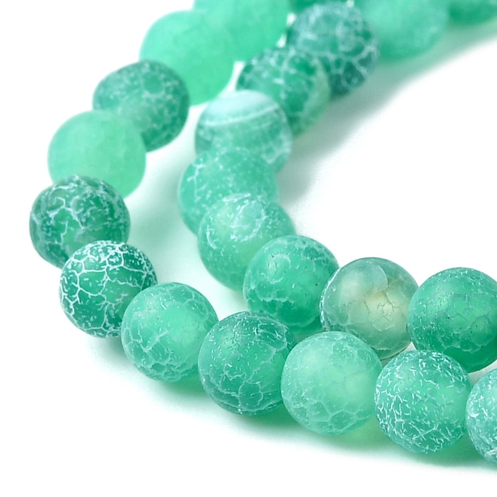 Natural Agate Beads Strands Dyed Round Grade A Green 4mm Hole: 0.8mm 93pcs/strand 14.5 inch