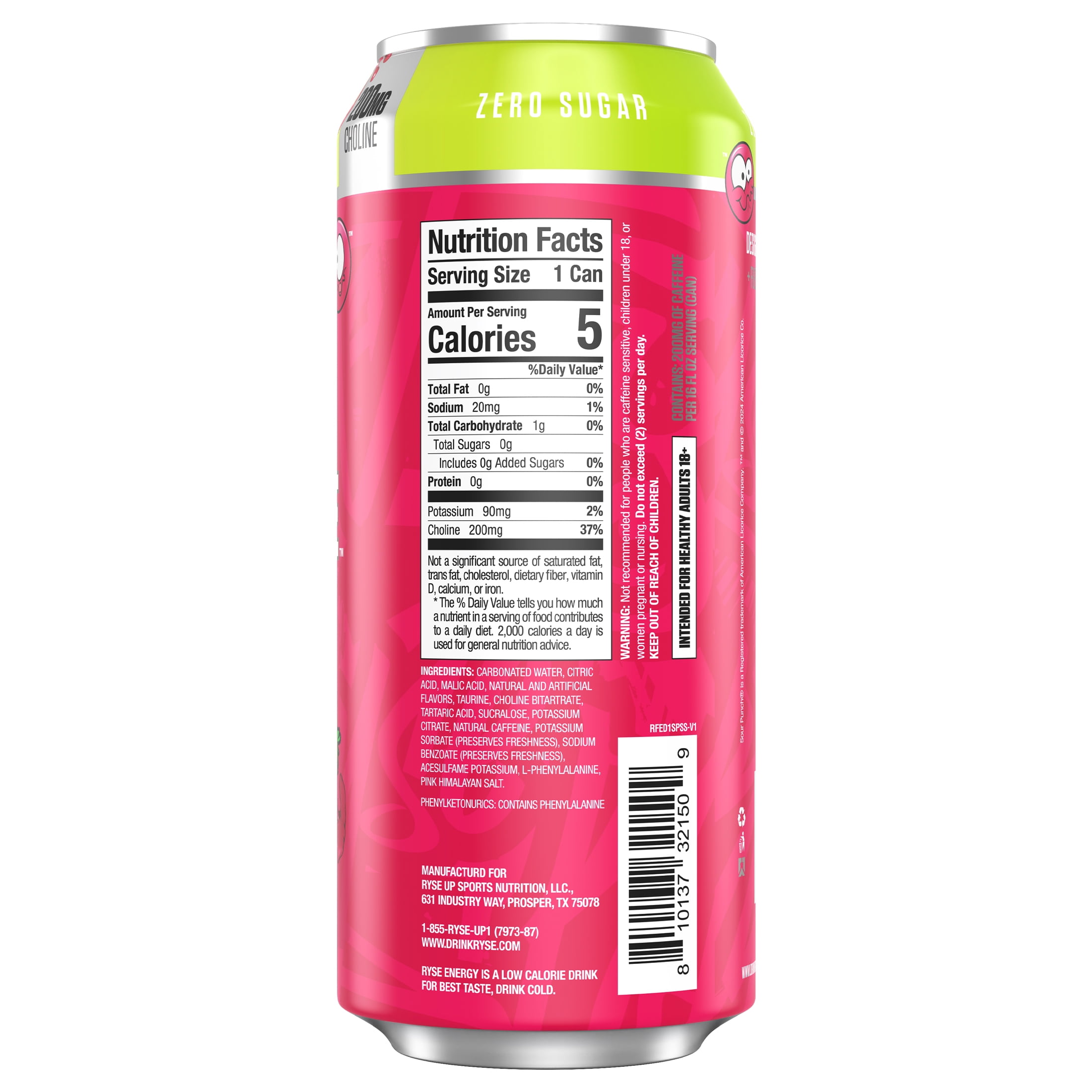 RYSE Energy Sour Punch Strawberry