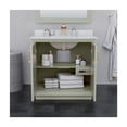 thumbnail image 3 of 36" Bathroom Vanity Set - Light Green, Marble Top, Sink, Mirror & Bronze Trim, 3 of 6