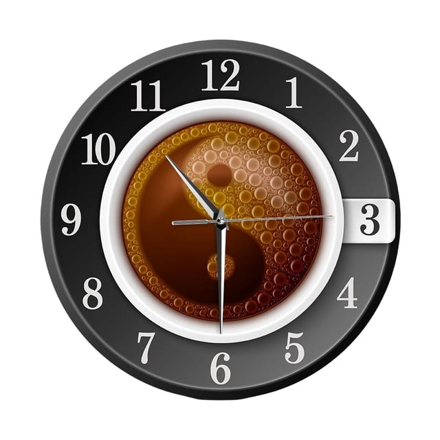 Reloj de pared creativo con taza de , silencioso, sin tictac, , números arábigos para salón, hogar, cocina, decoración Zulema Reloj de pared