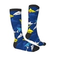 thumbnail image 4 of Lsque Cartoon Shark Printed Crew Socks Men's Women's LightWeight Thin Casual Calf Socks ,Knee High Socks,Cotton Socks, 4 of 9