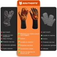 thumbnail image 5 of Guantes para Barbacoa, Guantes para Barbacoa Guantes para Horno Resistentes al Calor hasta 800 °C con Certificación EN407 para Barbacoa, Agarraderas de Cocina, Cocinar, Soldar, Negro, Chimenea Resiste, 5 of 5