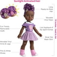 thumbnail image 4 of Adora Be Bright Savannah Doll, 14 inch Be Bright Doll with Color-Changing Hair, 4 of 7