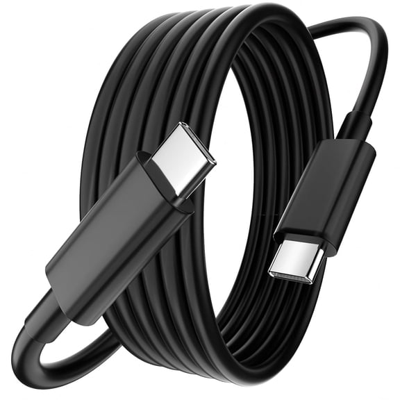 TYPPKMM 65W USB-C to USB-C Laptop Fast Charging Cable 6ft Black
